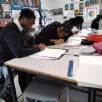 Students hard at work