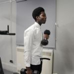 Working hard in the gym